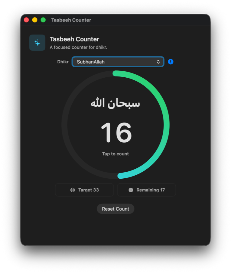 Iqamah Pro tasbeeh counter for dhikr